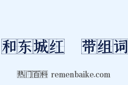 和东城红鞓带组词是什么意思的图片